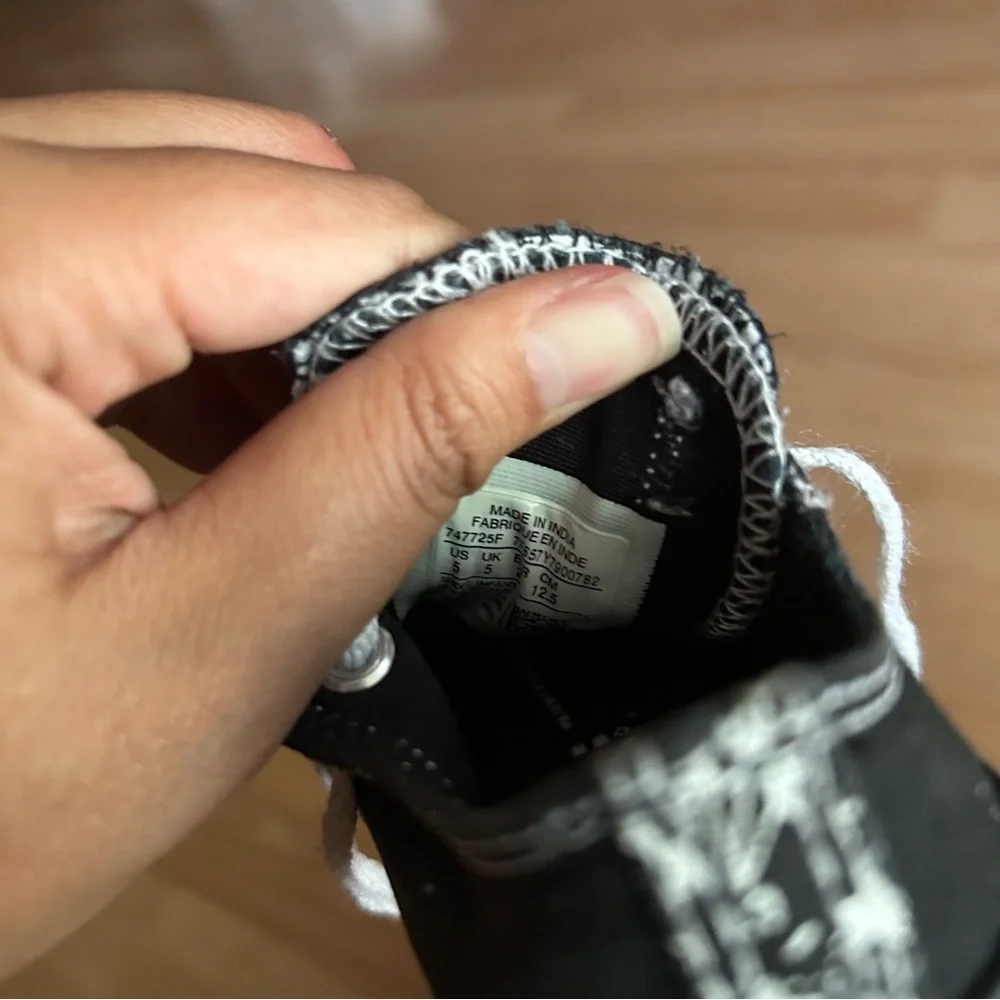Converse Black Double Tongue All Star Sneakers Infant 5